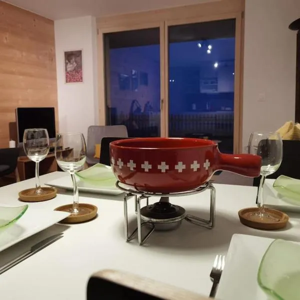 Modern apartment with an amazing view, hotel di Leysin
