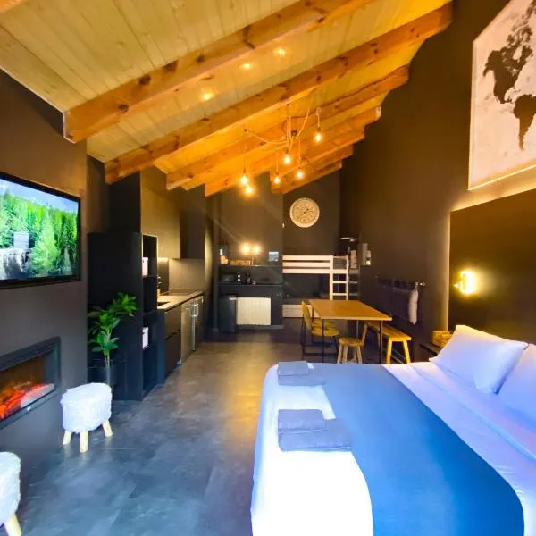 Modern Black Studio Penthouse En Valle De Incles - Parking Gratis l by BonesVacances, hotel i Canillo