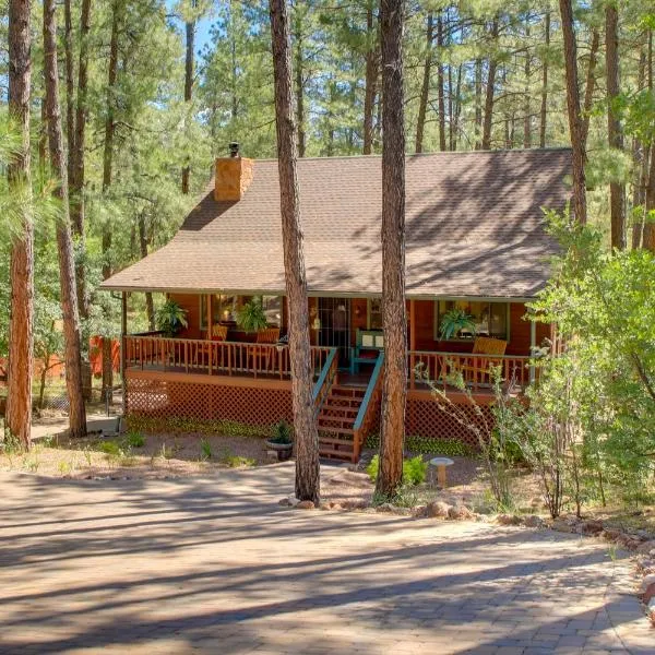 Hikers Haven Pine Getaway with Wraparound Deck!, hotel in Pine
