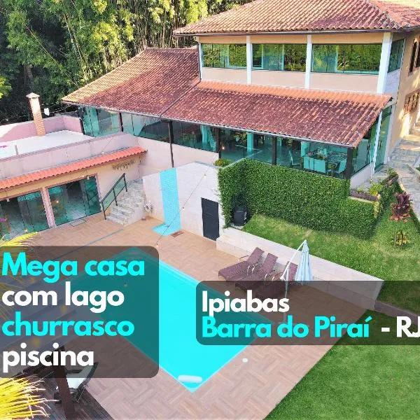 Mega Casa em sítio churrasco piscina em Ipiabas RJ, מלון בבארה דו פיראיי
