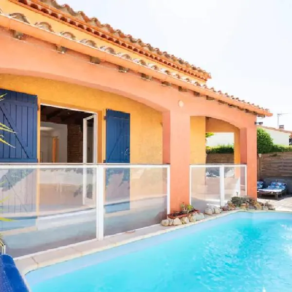 Magnifique Maison avec piscine privée à 300 m d'une trés jolie plage de sable – hotel w mieście Le Barcarès