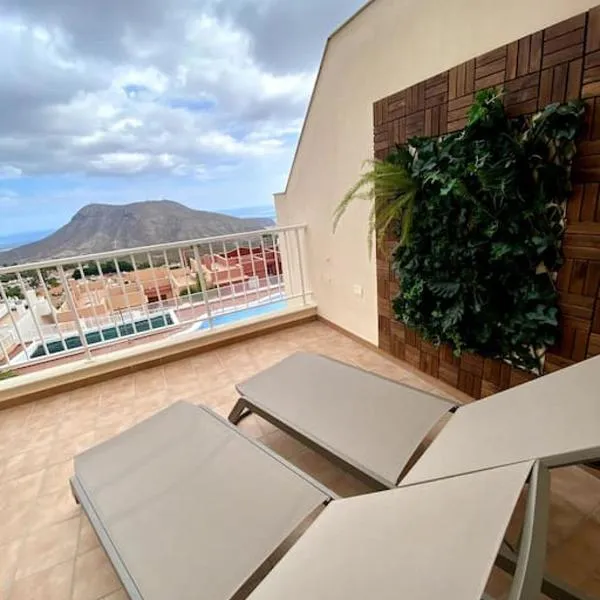 Bonitos atardeceres sobre Los Cristianos, hotel v destinaci Chayofa