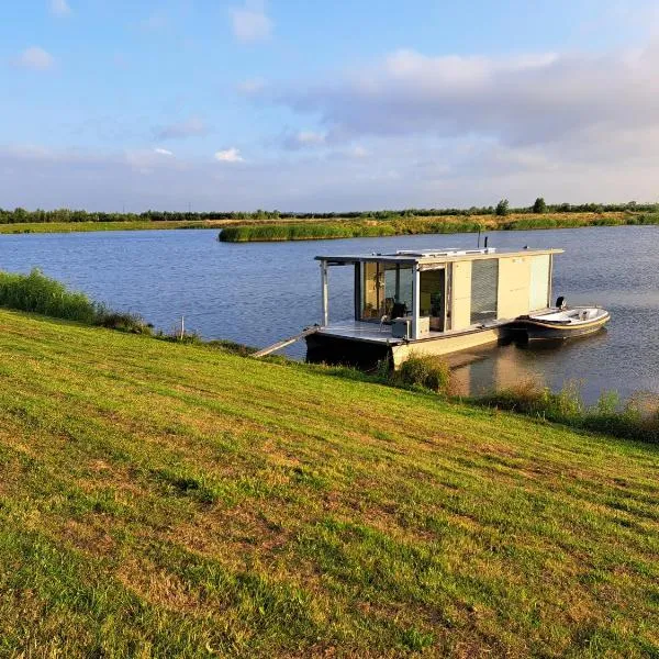 AquaHome - NP de Biesbosch - Bijzonder overnachten op een houseboat!, hotel em Werkendam