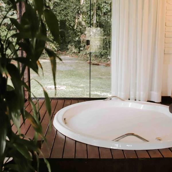 Casa de campo em Joinville com Hidro e lareira
