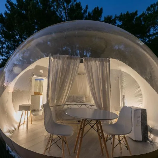BurbujasBalbuena, interpretación de la vía láctea, hotel v destinaci San Vicente de O Grove