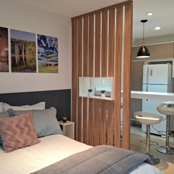 Lindo studio equipado em apartamento clube com academia e conforto no centro de Curitiba - MID Home - Foto 3