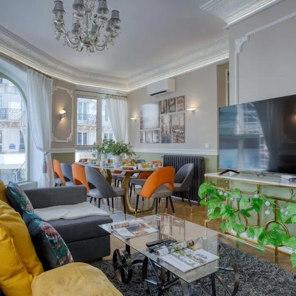 Charmant 160m² 6CH-Haussmannien Climatisé & Ascens, hotel a París