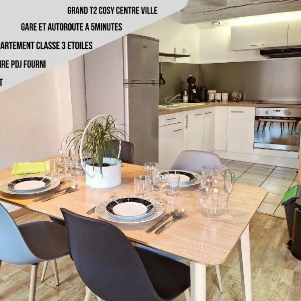 La Porte de la Dombes - centre ville - 50m2 - classé 3 étoiles, hotell sihtkohas Montluel