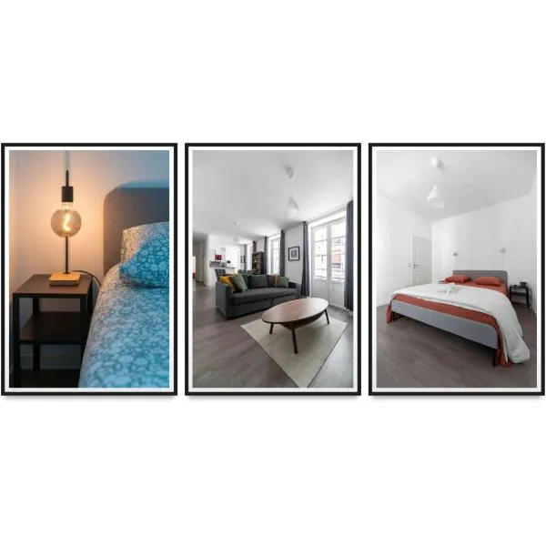 Le Brit - Grand appartement design, 3 chambres, centre ville, hotel v destinácii Vichy