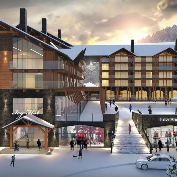 Lux Lapland Cranberry Levi center apartment 61m2 ski-in ski-out 2 bedr & 2 bathr, hotel in Levi