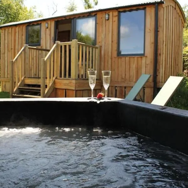 Pembrokeshire Shepherd hut with hottub, hotel in Saint Lawrence