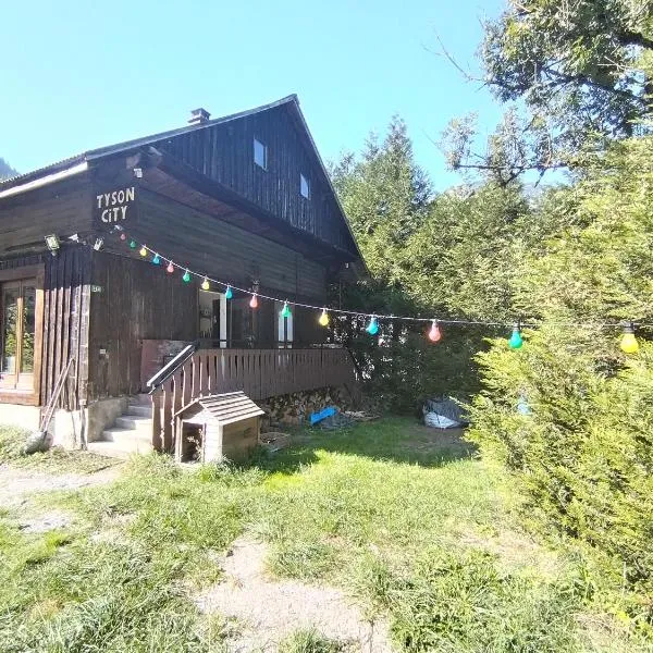 Châlet 8 personnes + grand terrain et rivière, hotel v destinaci Entremont