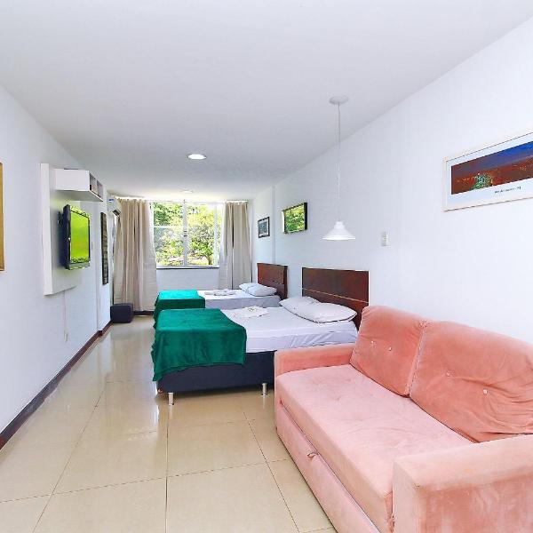 Studio reformado para 4 pessoas em Copacabana
