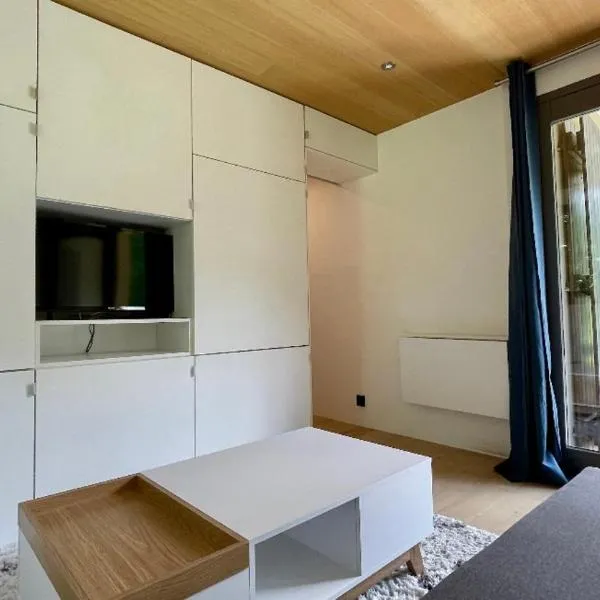 Studio rénové avec terrasse Sud idéalement situé, hotel v destinaci Combloux