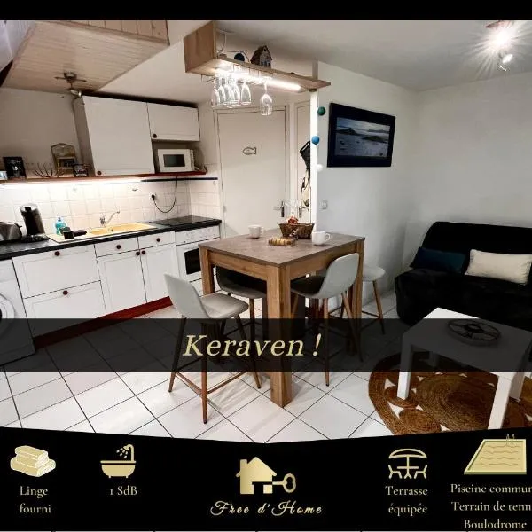 Keraven, charmante maisonnette, piscine commune 1-4 personnes, hotel en Moëlan-sur-Mer