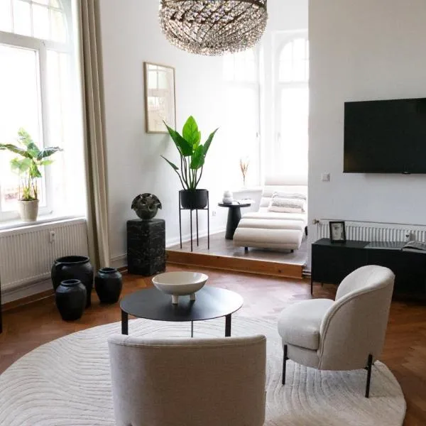 Lio Suite Design Apartment Balkon Netflix Parken, hotel in Petershagen