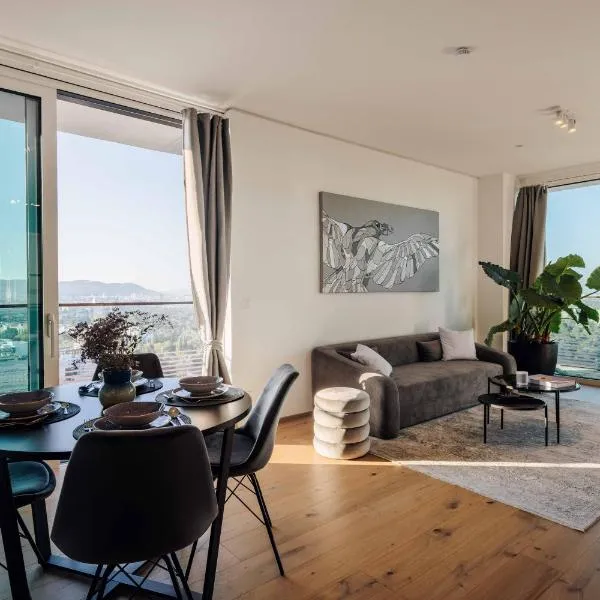 Design apartment with amazing view over Vienna 2, hotell i Wien
