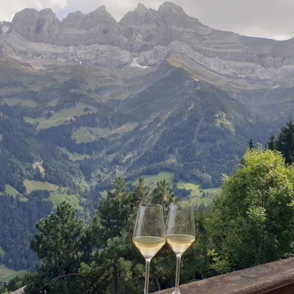 Chalet le Grenier des Crosets, Vue exceptionnelle sur les Dents du Midi, hotel v destinaci Champéry