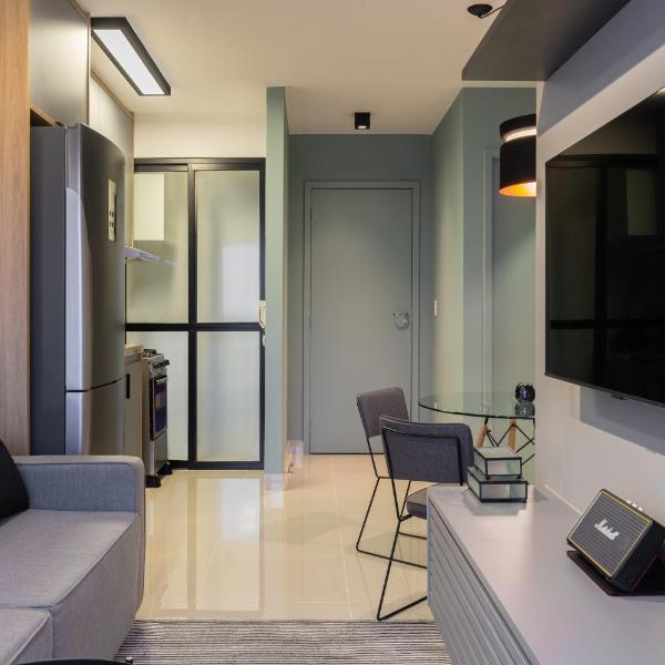 Apartamento moderno, com home office e garagem.