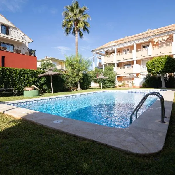 Jávea terraza + piscina + vistas al mar, hotel v destinaci Platja de l'Arenal