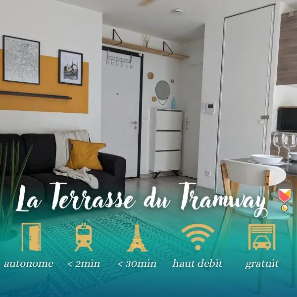 La Terrasse du tramway, Parking, 30min de Paris, hotell i Bezons