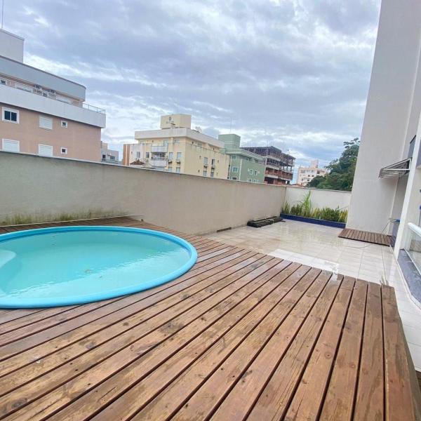 107- Apartamento c/ patio e piscina privada Bombas - Foto 4