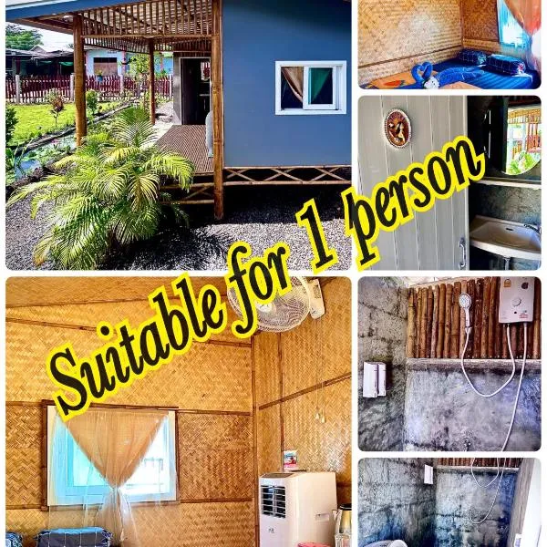 PJ Kingdom Camps บ้านไม้ไผ่สไตล์โฮมสเตย์ Suitable for 1 person, hotel in Ban Nong Sano