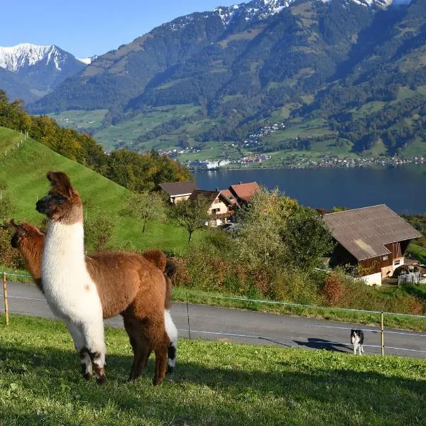 Ferienhaus auf dem Lamahof, hotel v destinaci Stalden
