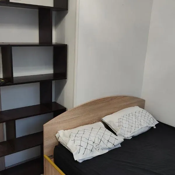 Метро Академгородок Житомирская 10мин пешком Академмістечко Вернадского 65 КУП НАНУ Європейський університет Міні-смарт квартира、キーウのホテル