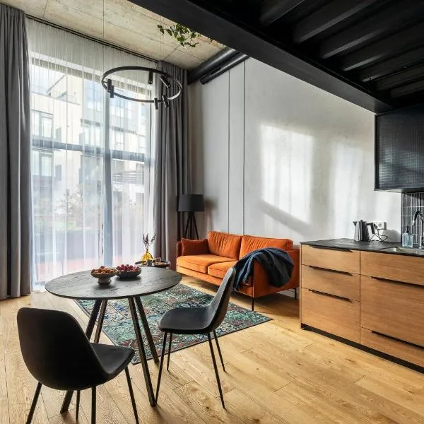 Stylish loft with terrace Paupys, Old town, מלון בוילנה