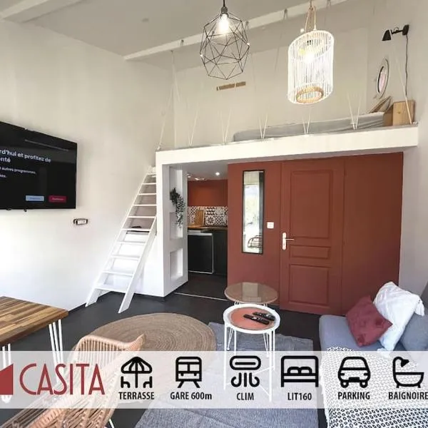 Casita: maison duplex +parking/terrasse/Netflix, Hotel in Troyes