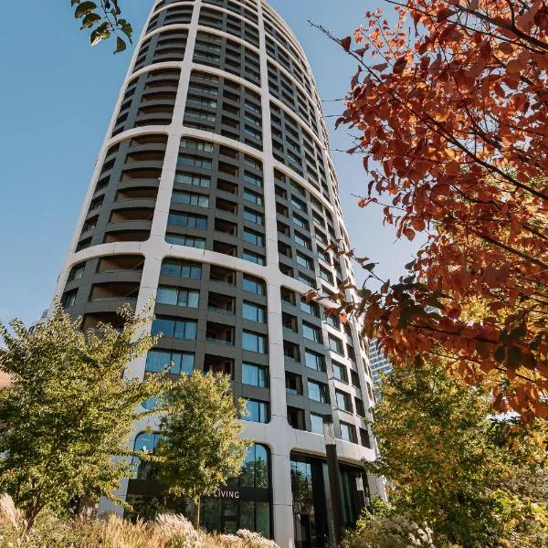 SKAU Sky Park Green by Zaha Hadid 22 floor 1 Tower Panoramic View Free Parking, hotel i Bratislava