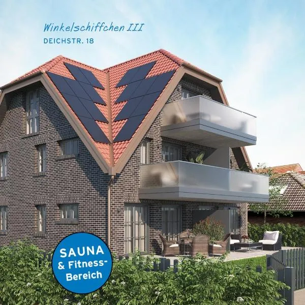 Winkelschiffchen III mit Sauna, hotel in Juist