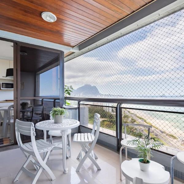 Vista DE CINEMA do 19 andar da Praia BARRA da TIJUCA - Portaria 24h, Estacionamento, Wi-Fi 35mbps, Ar Condicionado - BANHEIRO RECEM REFORMADO - Foto 3