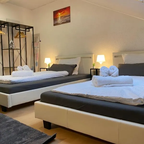 Deluxe Business Suite mit 2 Schlafzimmer & Parkplatz, Highspeed WLAN, Netflix Premium, zentral zu Audi & Schwarz Gruppe, hotel in Bad Friedrichshall
