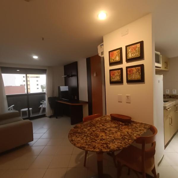 Flat com sacada a Beira-Mar