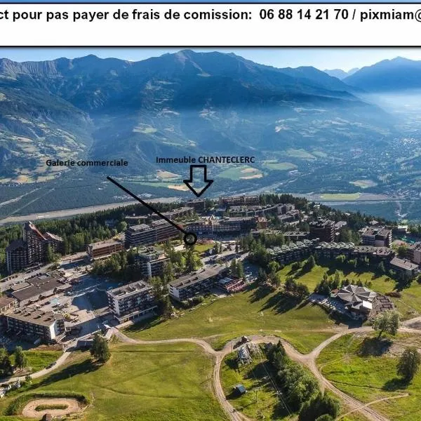 T2 PRALOUP 1600 bat Chanteclerc 6 personnes 36m2 avec chambre à part et 2 TV, hotel v mestu Uvernet