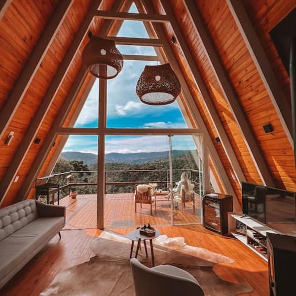 Casa Di Legno Cabana com Spa, Ofurô e Vista para as Montanhas - Foto 5