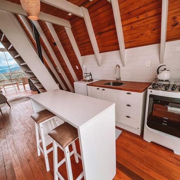 Casa Di Legno Cabana com Spa, Ofurô e Vista para as Montanhas - Foto 3