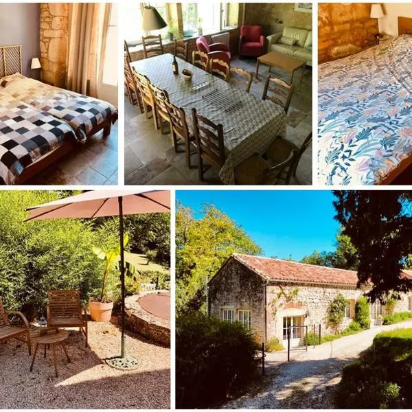 Gites nature 14 pers - 7 Ch - Piscine - Dordogne Lot, hotel em Montcabrier