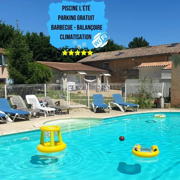 Bel Appartement T2 Climatisé avec piscine Poitiers-Futuroscope-CREPS de Poitiers, viešbutis mieste Iteuil