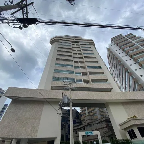 Apartamento Praia Grande Vila Caiçara Vista pro Mar, hotel i Praia Grande