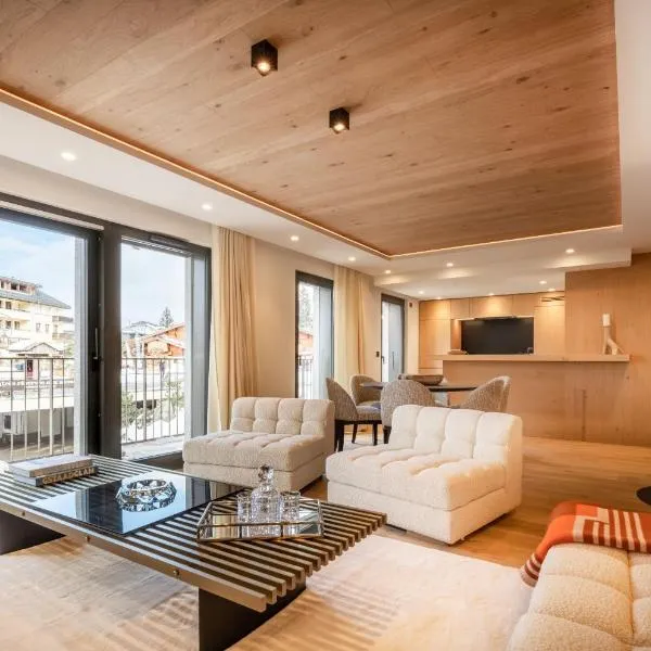 Ecrin Blanc - Appartement Haut de Gamme - Balcon avec vue - Centre de Megève, hotel v destinácii Megève
