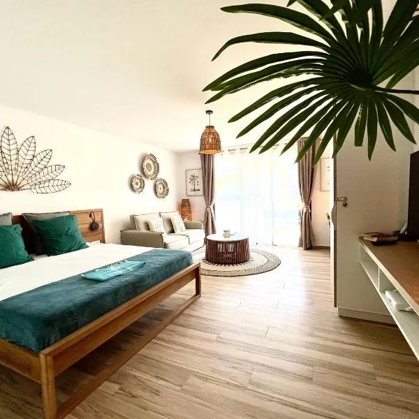 Spacious studio with pool and beach in Orient Bay、オリエントベイのホテル