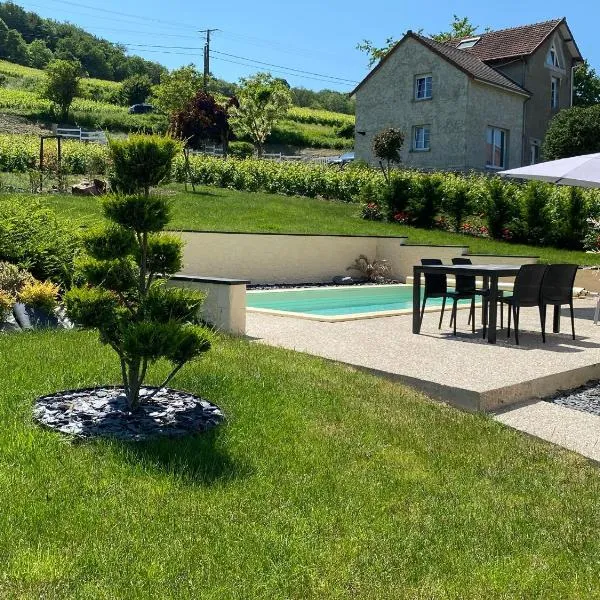 Le Clos Saint Vincent maison avec piscine, hotell i Villers-sous-Châtillon