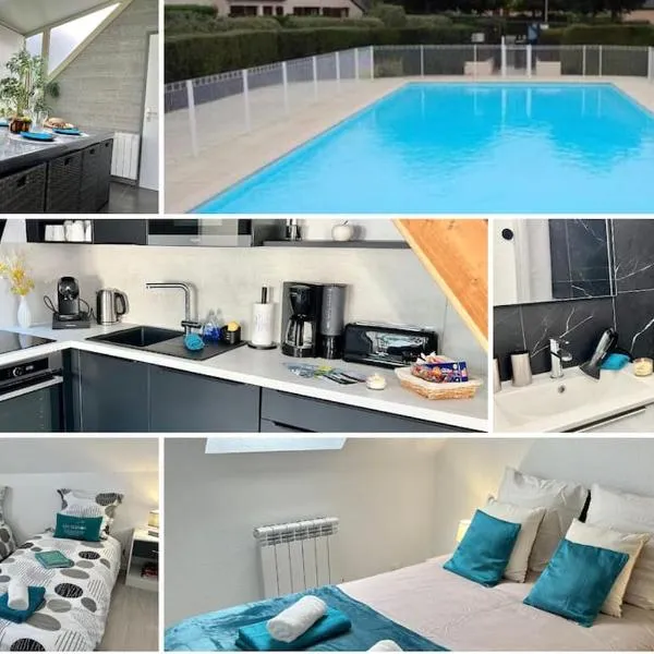 Perle Beach, Petite maison située en bord de plage, piscine., hotel v destinácii Guidel