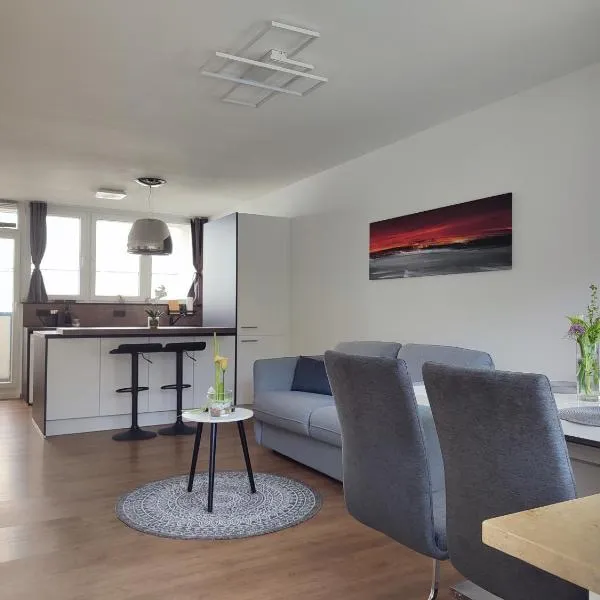 100m zum Ulmer Münster: 57m² Wohnung an der Blau, hotel in Ulm