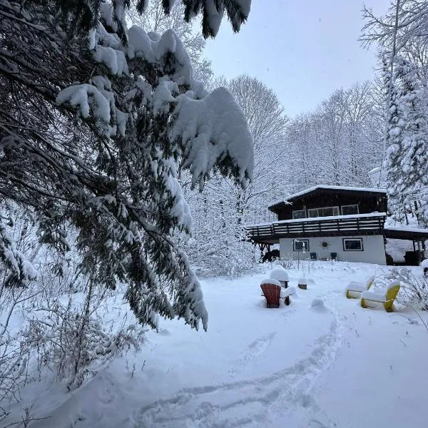 Chalet dans les arbres. 3 ch. /trees house 3bdr, hotel in Lac Sainte-Marie