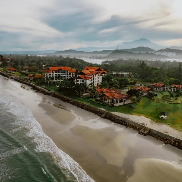 Borneo Beach Villas, hotell i Kampong Bikasan