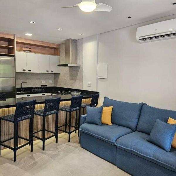 Flat na Riviera de São Lourenço com serviço de hotelaria